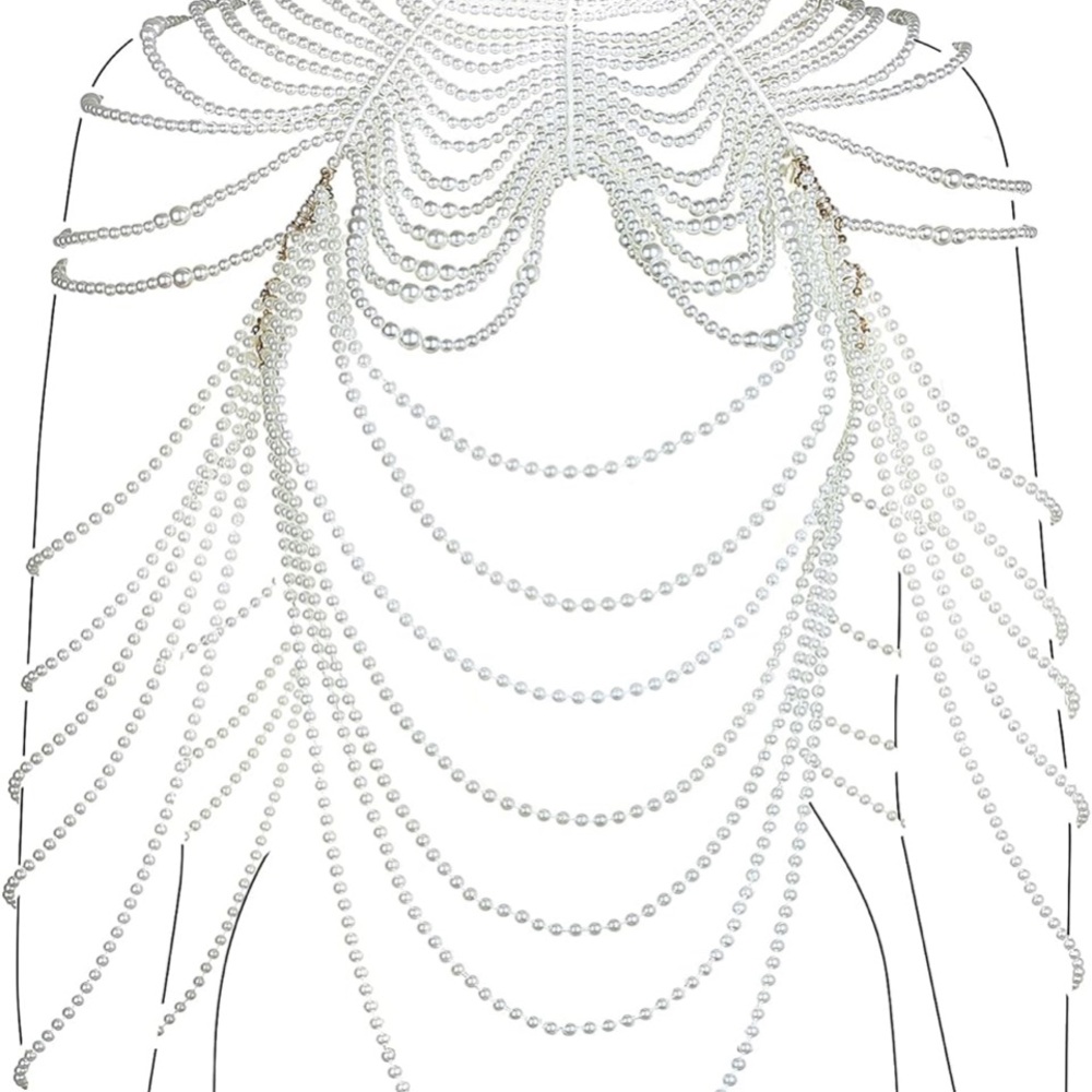 Elegant Pearl Body Chain
